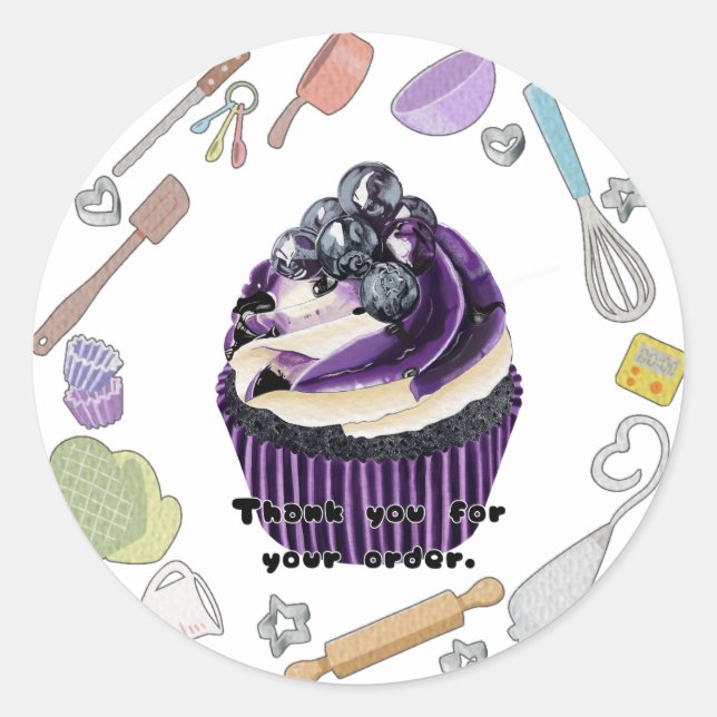 Niedlicher Kuchen Runder Aufkleber (Vorderseite)