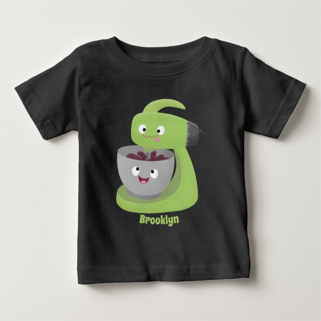 Niedlicher Kuchenmischer Cartoon Baby T-shirt (Vorderseite)