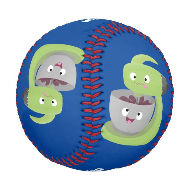 Niedlicher Kuchenmischer Cartoon Baseball (Schrägansicht)