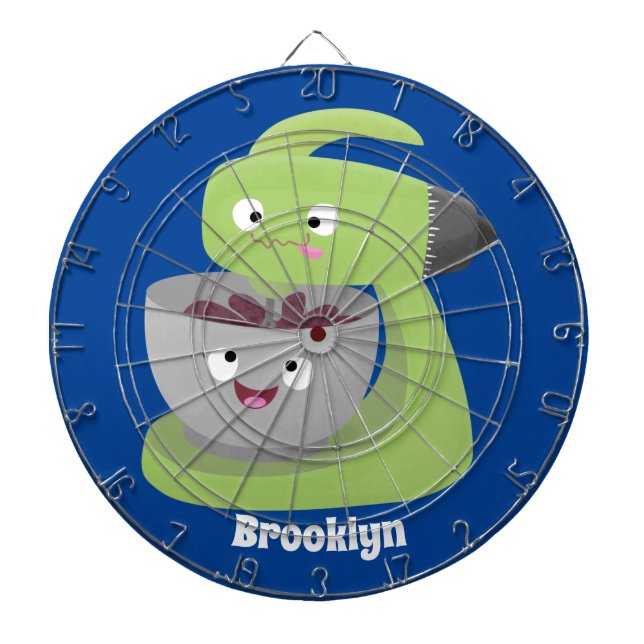 Niedlicher Kuchenmischer Cartoon Dartscheibe (vorne)