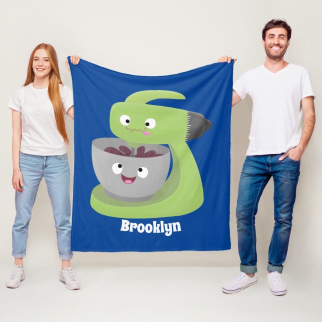 Niedlicher Kuchenmischer Cartoon Fleecedecke (Beispiel)