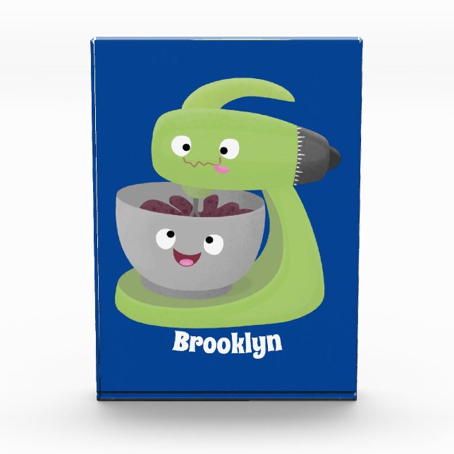 Niedlicher Kuchenmischer Cartoon Fotoblock (Vorderseite)