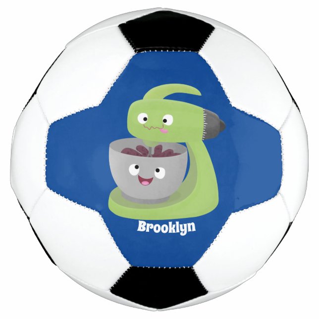 Niedlicher Kuchenmischer Cartoon Fußball (Vorderseite)