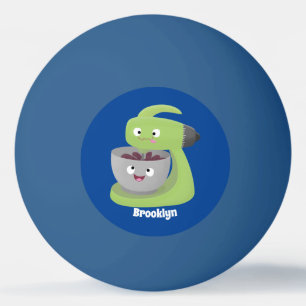 Niedlicher Kuchenmischer Cartoon Tischtennisball