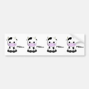 Niedlicher Kuh kawaii Cartoon-Autoaufkleber Autoaufkleber