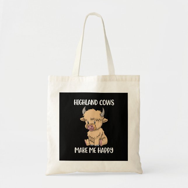 Niedlicher Kuh Spirit Animal Cow Gift Messy Ha Tragetasche (Vorne)