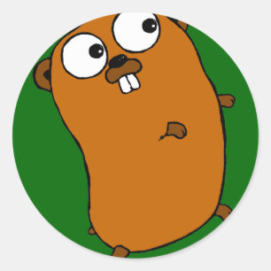 niedlicher kundengerechter Gopher Runder Aufkleber
