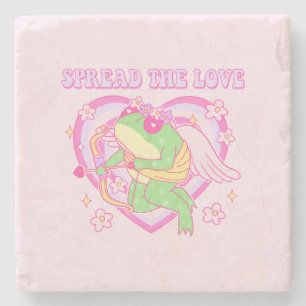 Niedlicher Kupider Frosch - Verbreitung der Liebe Steinuntersetzer