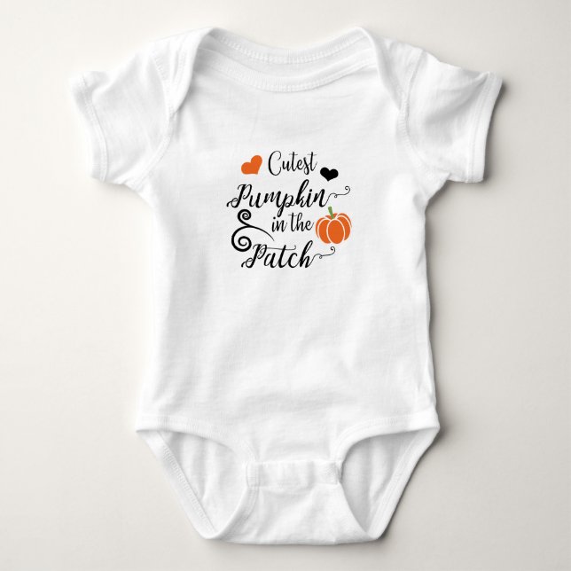 niedlicher Kürbis Baby Strampler (Vorderseite)