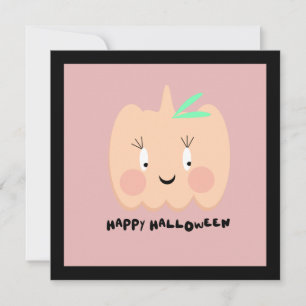 Niedlicher Kürbis Blushing Lettering Happy Hallowe
