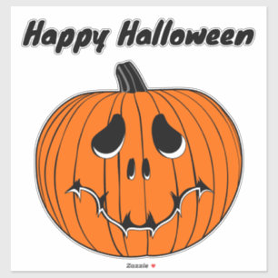 Niedlicher Kürbis Halloween Aufkleber