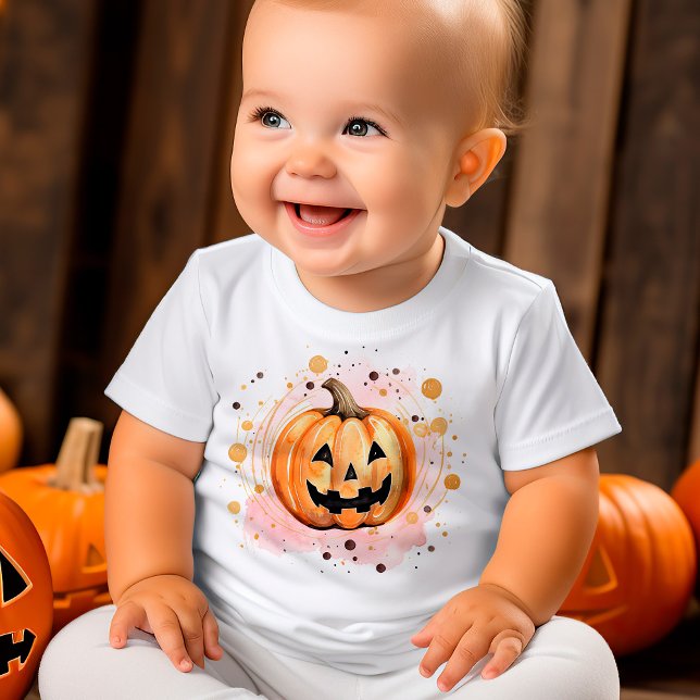 Niedlicher Kürbis Halloween Baby T-shirt (Von Creator hochgeladen)