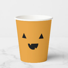 Niedlicher Kürbis Halloween Pappbecher