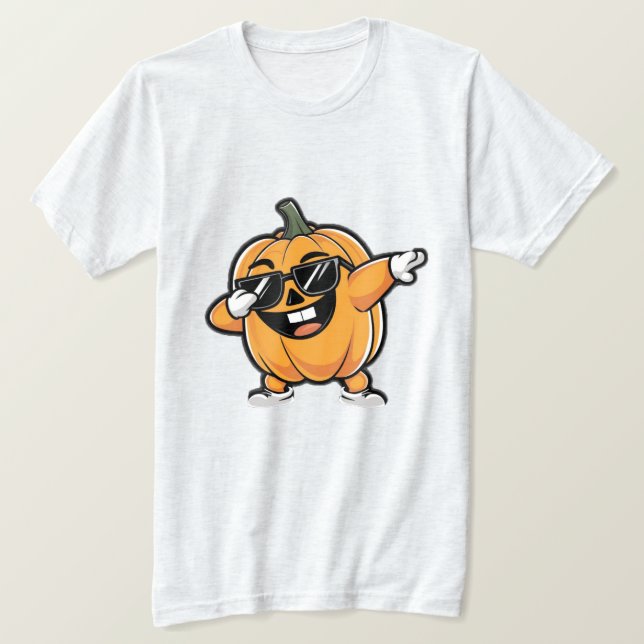 Niedlicher Kürbis Halloween T-Shirt (Design vorne)