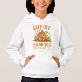 Niedlicher Kürbis im Patch Halloween Hoodie