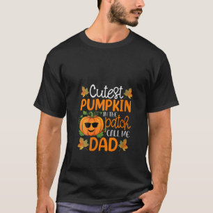 Niedlicher Kürbis im Patch nennen Sie mir Vater Sh T-Shirt