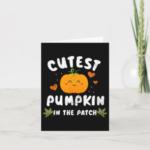 Niedlicher Kürbis in das PatchHalloween-Herbstkost Karte