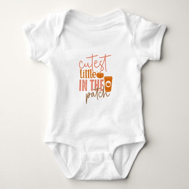 Niedlicher Kürbis in die Patsche - Herbst-T - Shir Baby Strampler (Vorderseite)