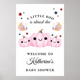 Niedlicher Kürbis ist unterwegs | Halloween-Kinder Poster
