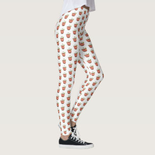 Niedlicher Kürbis mit Weinbergen in Wasserfarbe Leggings