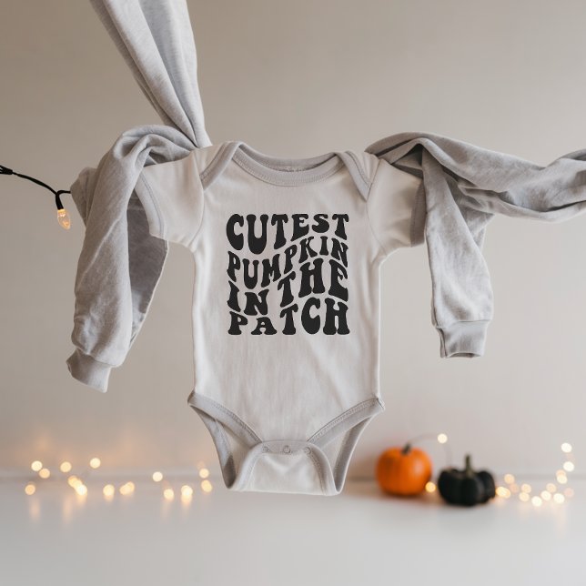 Niedlicher Kürbisanzug im Patch Baby Bodysuit Baby Strampler (cutest pumpkin in the patch bodysuit)