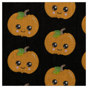 Niedlicher Kürbisgefecht Halloween Schwarz Stoff