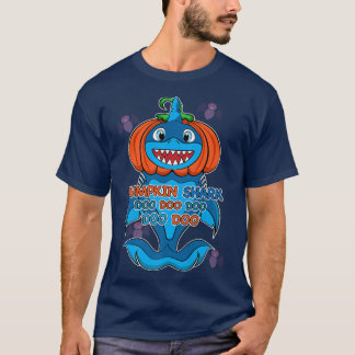 Niedlicher Kürbishai Kids Pumpkin Shark T-Shirt