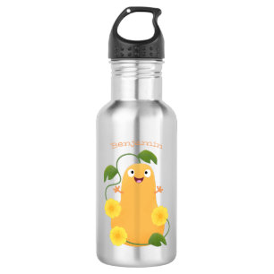 Niedlicher Kürbiskürbis Cartoon Edelstahlflasche