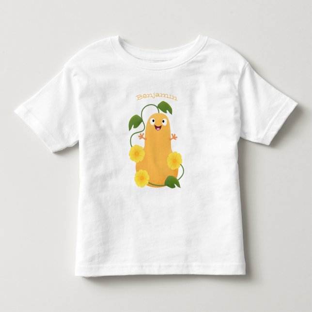 Niedlicher Kürbiskürbis Cartoon Kleinkind T-shirt (Vorderseite)