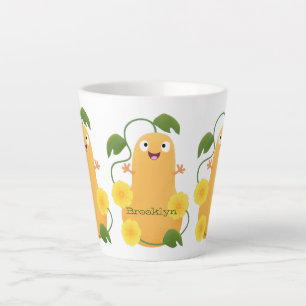 Niedlicher Kürbiskürbis Cartoon Milchtasse