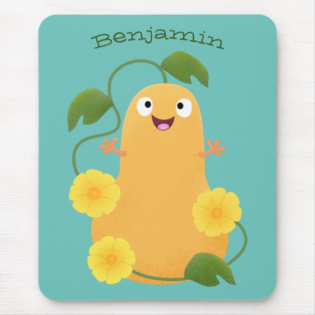 Niedlicher Kürbiskürbis Cartoon Mousepad (Vorne)