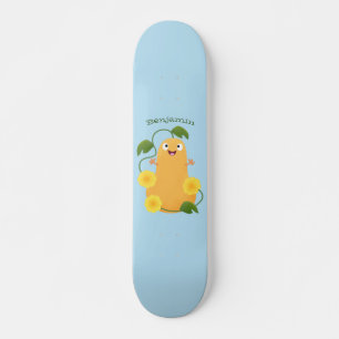 Niedlicher Kürbiskürbis Cartoon Skateboard