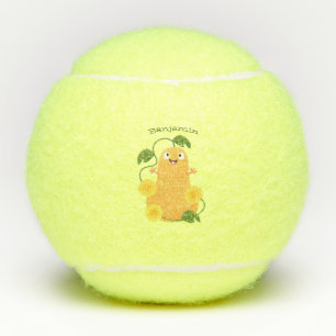 Niedlicher Kürbiskürbis Cartoon Tennisbälle