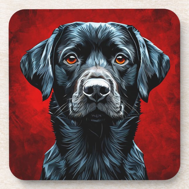 Niedlicher Labradhund Getränkeuntersetzer (Vorderseite)