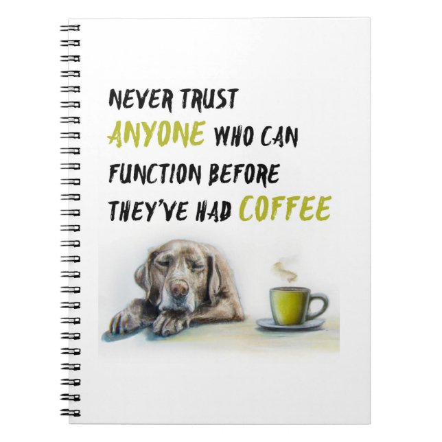 Niedlicher Labrador-Kaffeesüchtiger Notizblock (Vorderseite)