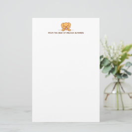 Niedlicher Labrador Retriever Dog Peeking Benutzer Briefpapier