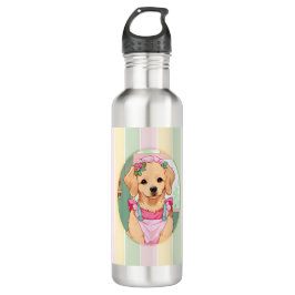 Niedlicher Labrador Retriever Pastell Lines Cotatt Edelstahlflasche