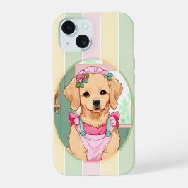 Niedlicher Labrador Retriever Pastell Lines Cotatt iPhone 15 Hülle