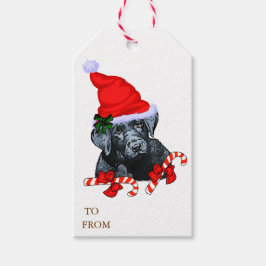 Niedlicher Labrador Retriever Welpenweihnachtsfest Geschenkanhänger