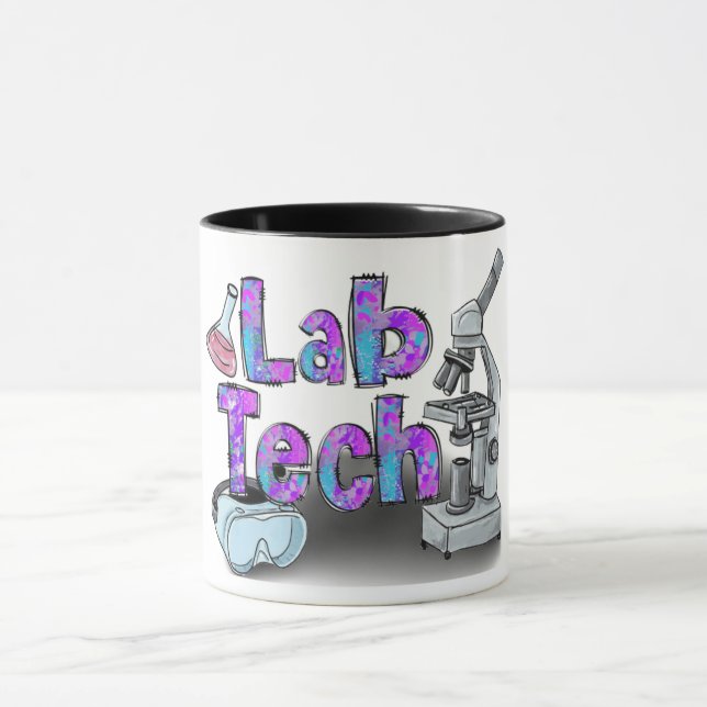 Niedlicher Labrador Tech Tasse (Zentrum)