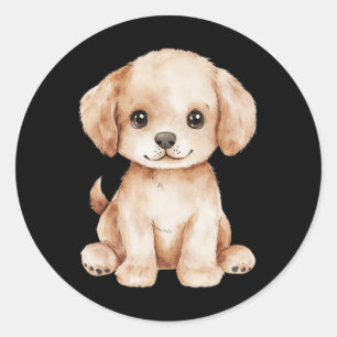 Niedlicher Labrador Welpen Vater Mama Retriever Do Runder Aufkleber