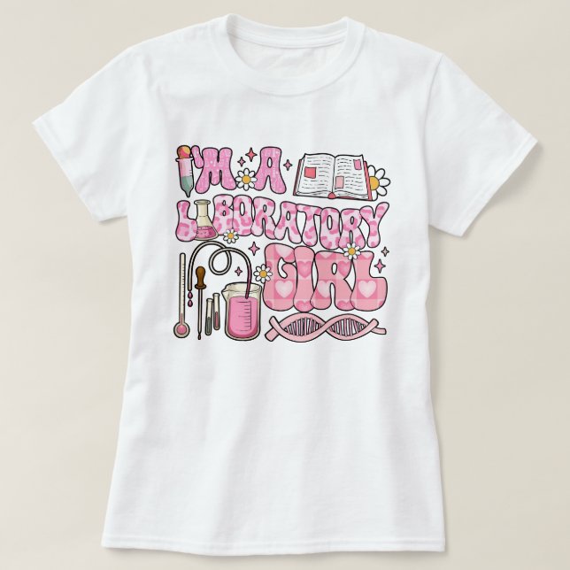 Niedlicher Labrador Woche ich bin ein Labormädchen T-Shirt (Design vorne)