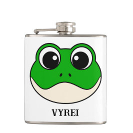 Niedlicher Lächelfrosch Flachmann