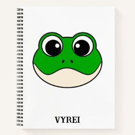 Niedlicher Lächelfrosch Notizbuch