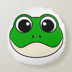 Niedlicher Lächelfrosch Rundes Kissen