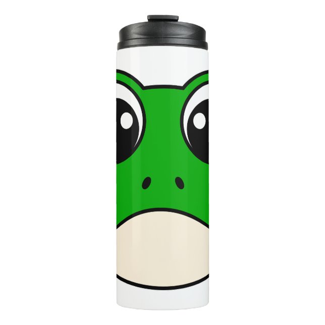 Niedlicher Lächelfrosch Thermosbecher (Vorderseite)