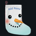 Niedlicher lächelnder Snowman mit Karotten-Nase Kleiner Weihnachtsstrumpf<br><div class="desc">Dieses lustige gemacht im USA-WeihnachtsStrumpf kennzeichnet einen niedlichen lächelnden Snowman mit Karottennase. Tragen Sie den Namen von jemand ein,  das auf dem editable Textgebiet lieb ist und beeindrucken Sie ihn mit Ihren fantastischen Weihnachtsgeschenken diese Ferienzeit!</div>