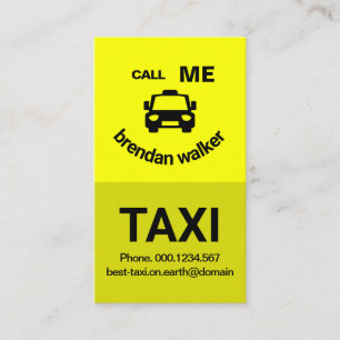 Niedlicher Lächelnder Taxifahrer Visitenkarte