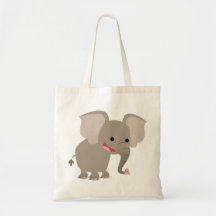 Niedlicher lachender Cartoon Elephant Bag