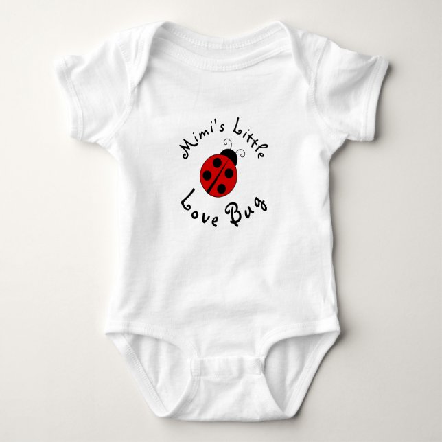 Niedlicher Lady Bug Personalisiert Mimis kleiner L Baby Strampler (Vorderseite)